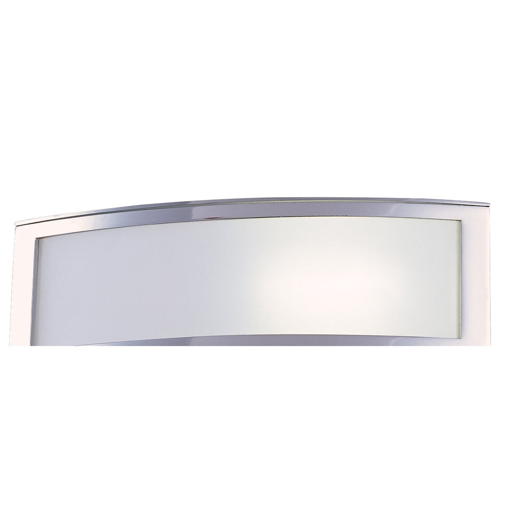 M0393 Duna E27 Wall Lamp 1 Light E27 Polished Chrome/White Acrylic