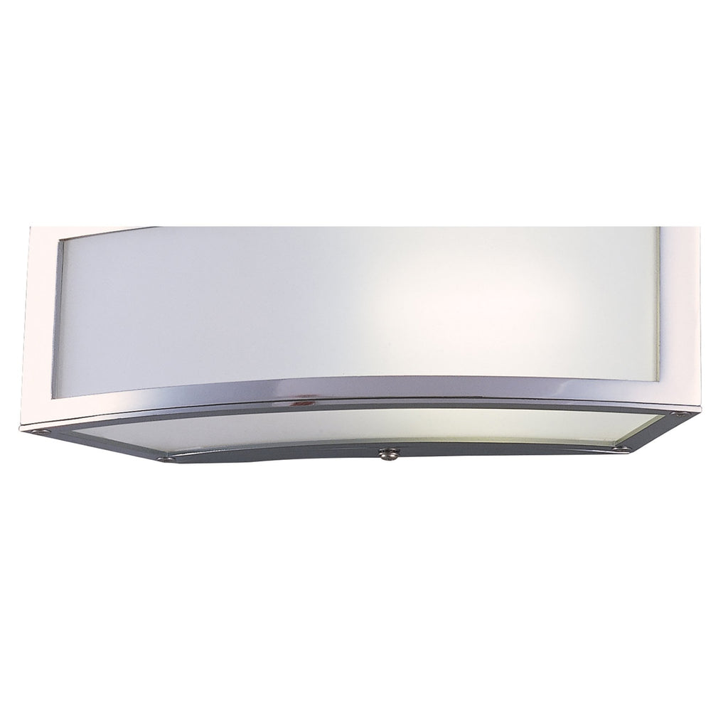 M0393 Duna E27 Wall Lamp 1 Light E27 Polished Chrome/White Acrylic
