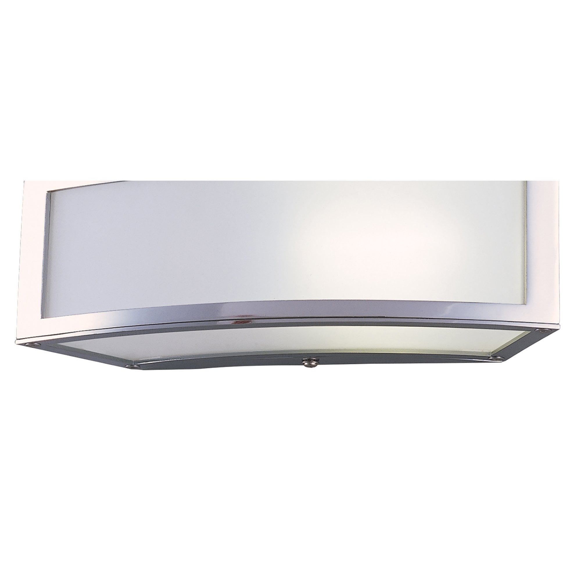 M0393 Duna E27 Wall Lamp 1 Light E27 Polished Chrome/White Acrylic
