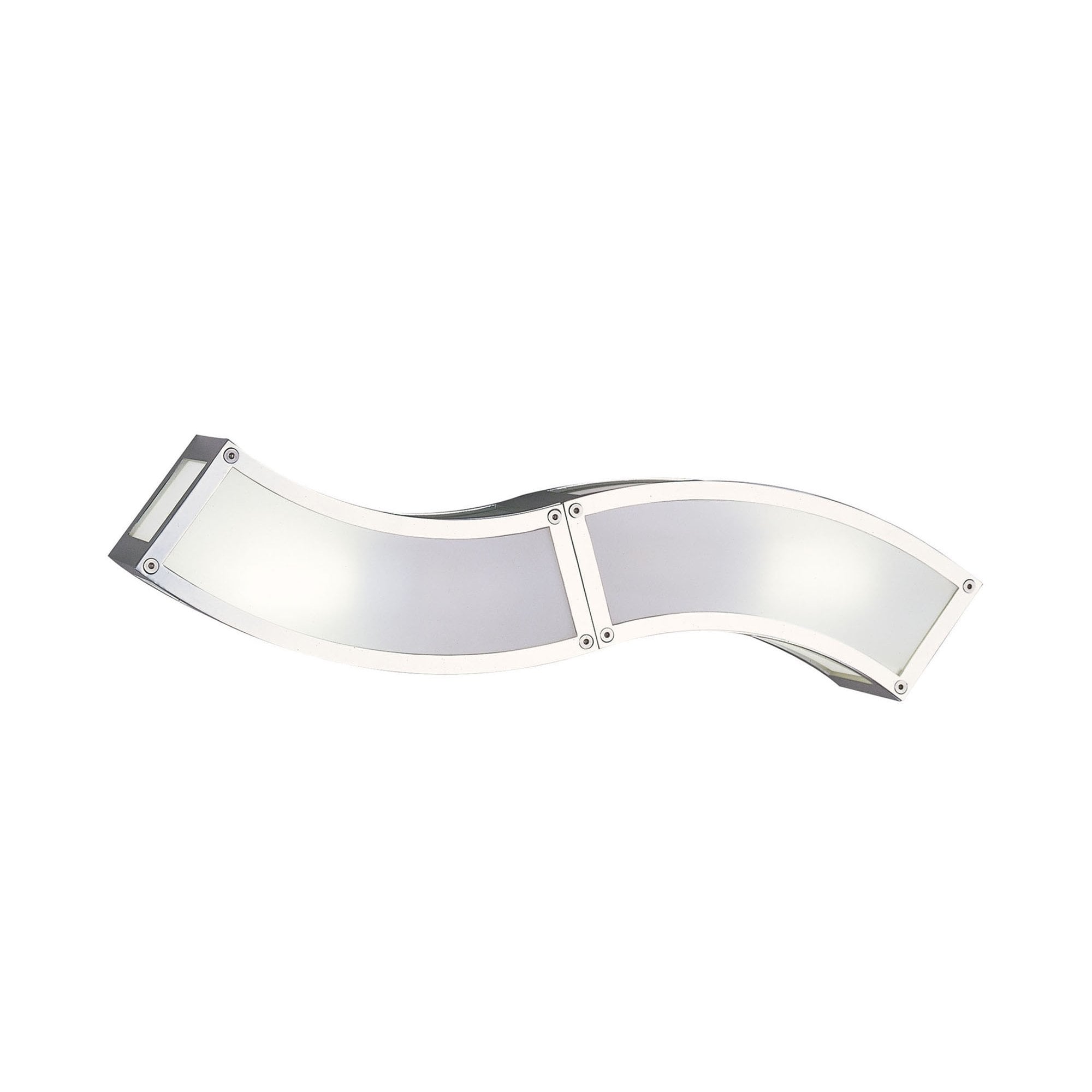 M0394 Duna E27 Wall Lamp 2 Light E27 Polished Chrome/White Acrylic