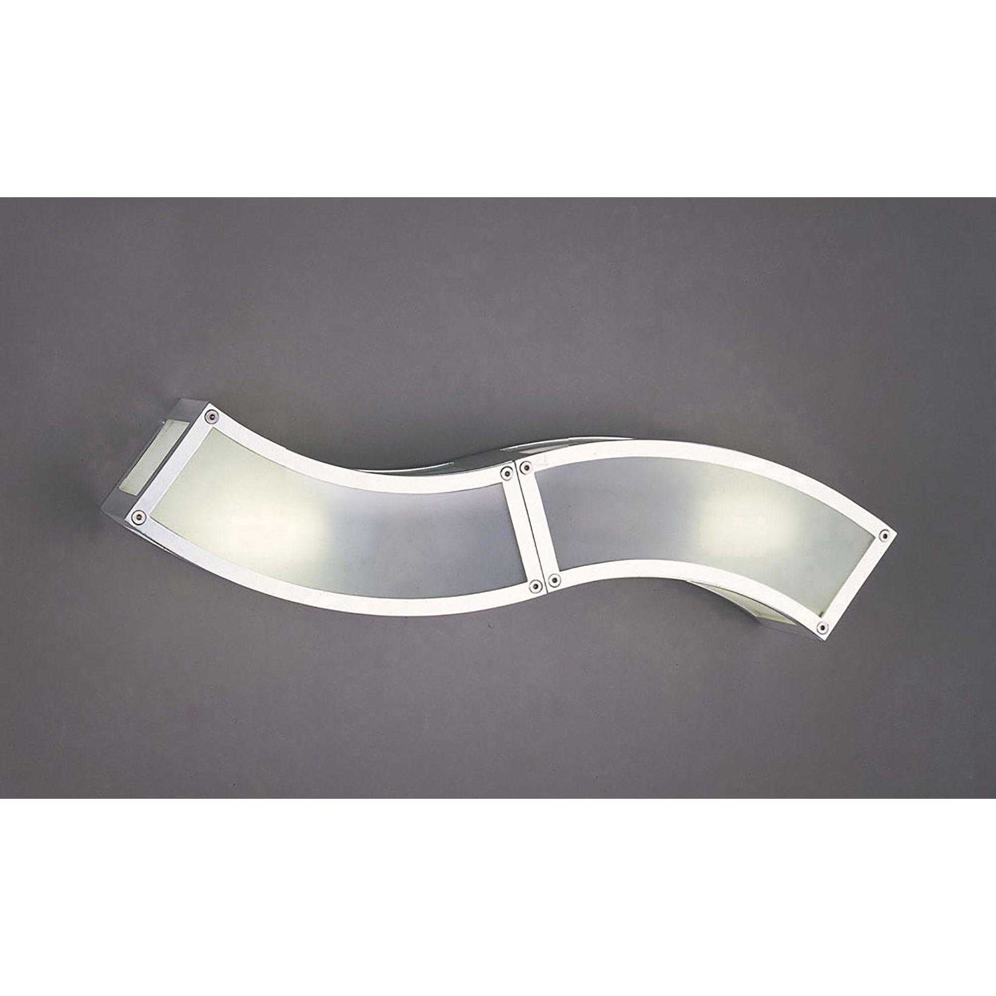 M0394 Duna E27 Wall Lamp 2 Light E27 Polished Chrome/White Acrylic