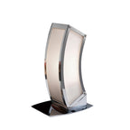M0395 Duna E27 Table Lamp 1 Light E27 Polished Chrome/White Acrylic
