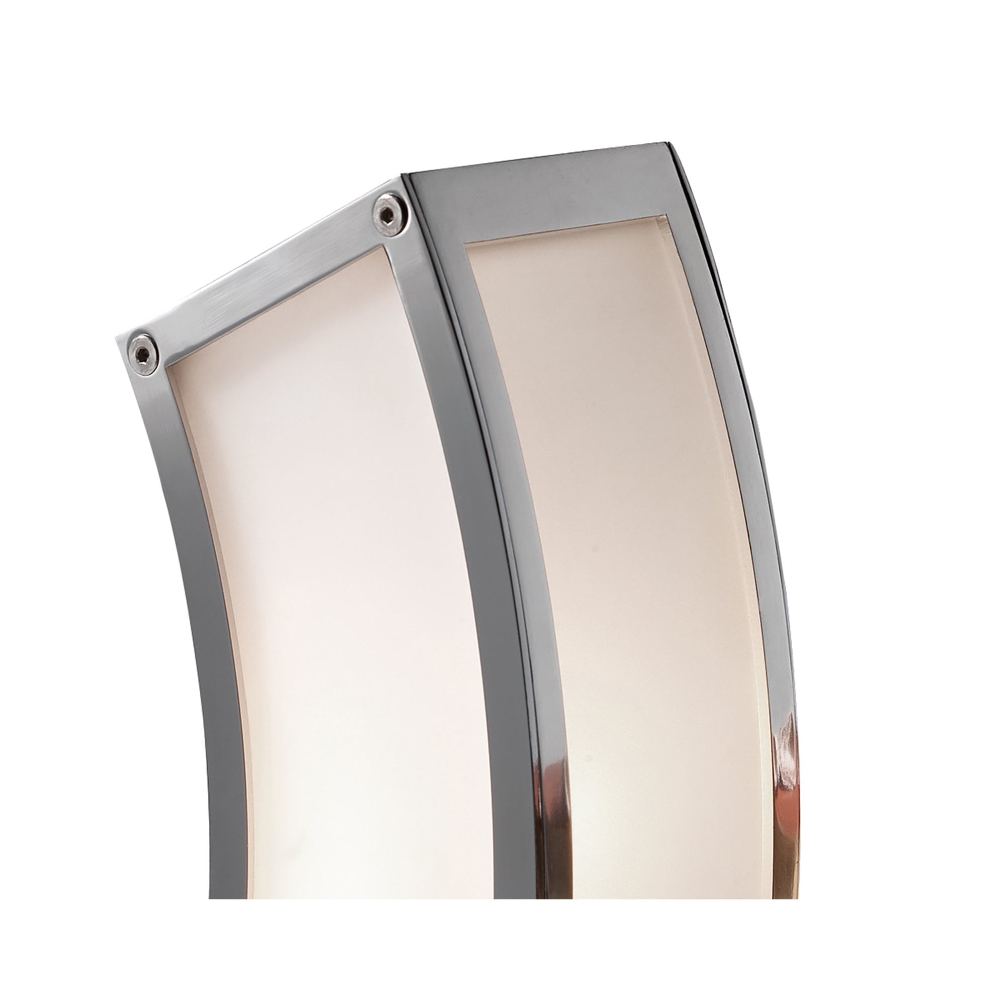 M0395 Duna E27 Table Lamp 1 Light E27 Polished Chrome/White Acrylic