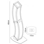 M0396 Duna E27 Table Lamp 2 Light E27 Polished Chrome/White Acrylic