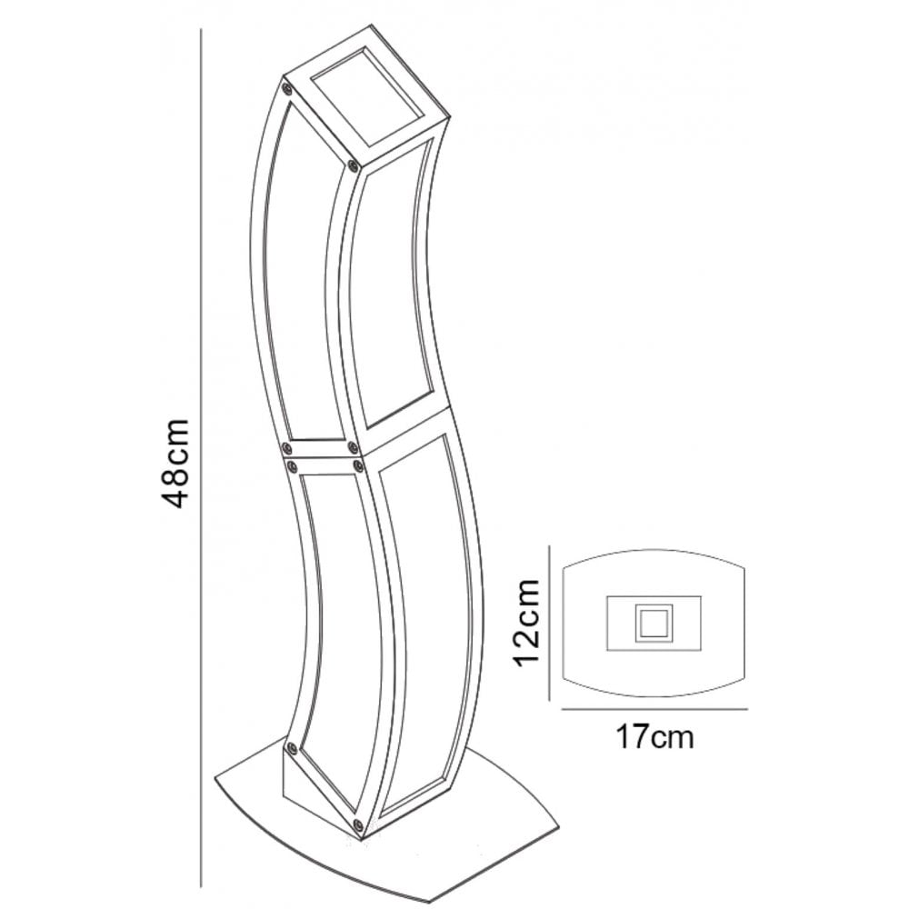 M0396 Duna E27 Table Lamp 2 Light E27 Polished Chrome/White Acrylic
