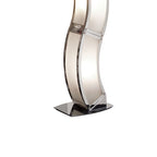 M0396 Duna E27 Table Lamp 2 Light E27 Polished Chrome/White Acrylic