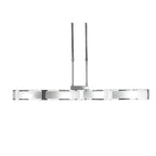 M0397 Duna E27 Linear Pendant 4 Light E27 Bar Polished Chrome White Acrylic