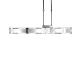 M0397 Duna E27 Linear Pendant 4 Light E27 Bar Polished Chrome White Acrylic