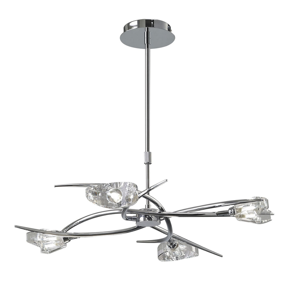 M1453 Eclipse Telescopic Convertible To Semi Flush 4 Light G9 Polished Chrome