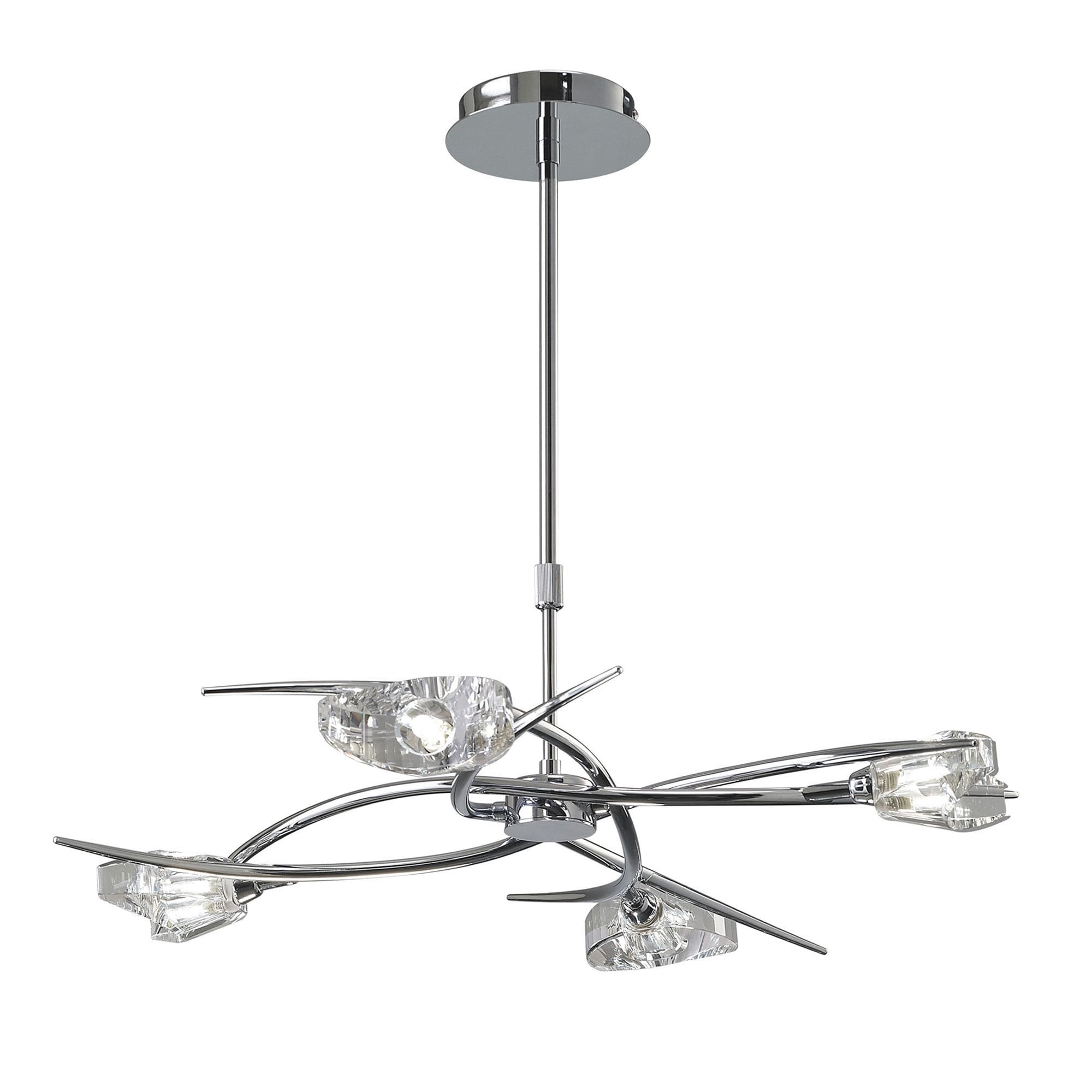 M1453 Eclipse Telescopic Convertible To Semi Flush 4 Light G9 Polished Chrome