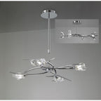 M1453 Eclipse Telescopic Convertible To Semi Flush 4 Light G9 Polished Chrome