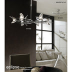 M1453 Eclipse Telescopic Convertible To Semi Flush 4 Light G9 Polished Chrome