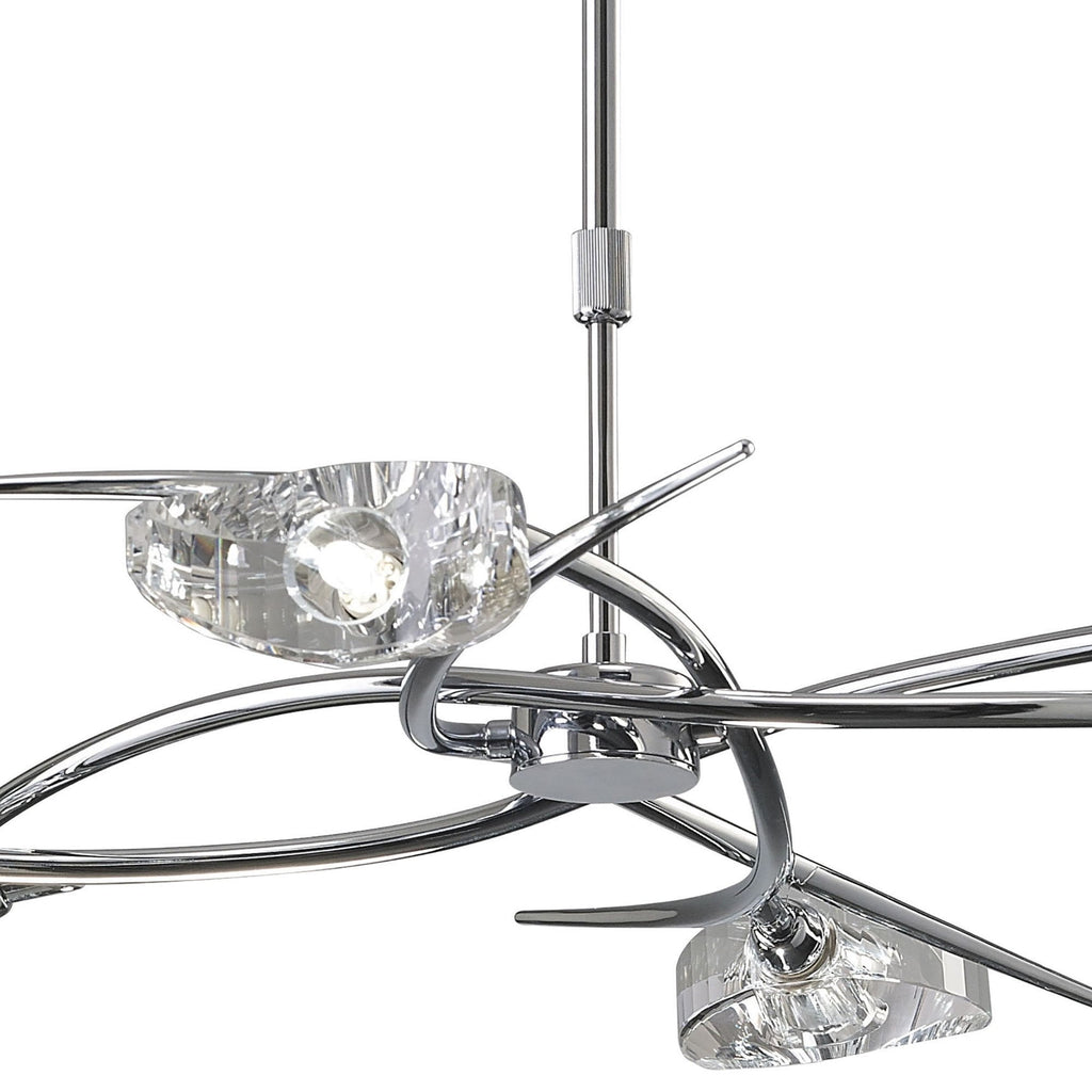 M1453 Eclipse Telescopic Convertible To Semi Flush 4 Light G9 Polished Chrome