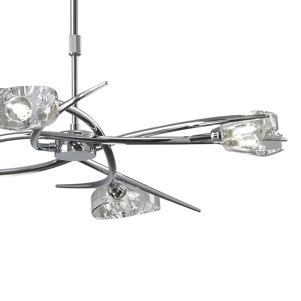 M1453 Eclipse Telescopic Convertible To Semi Flush 4 Light G9 Polished Chrome