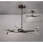 M1453BC Eclipse Telescopic Convertible To Semi Flush 4 Light G9 Black Chrome