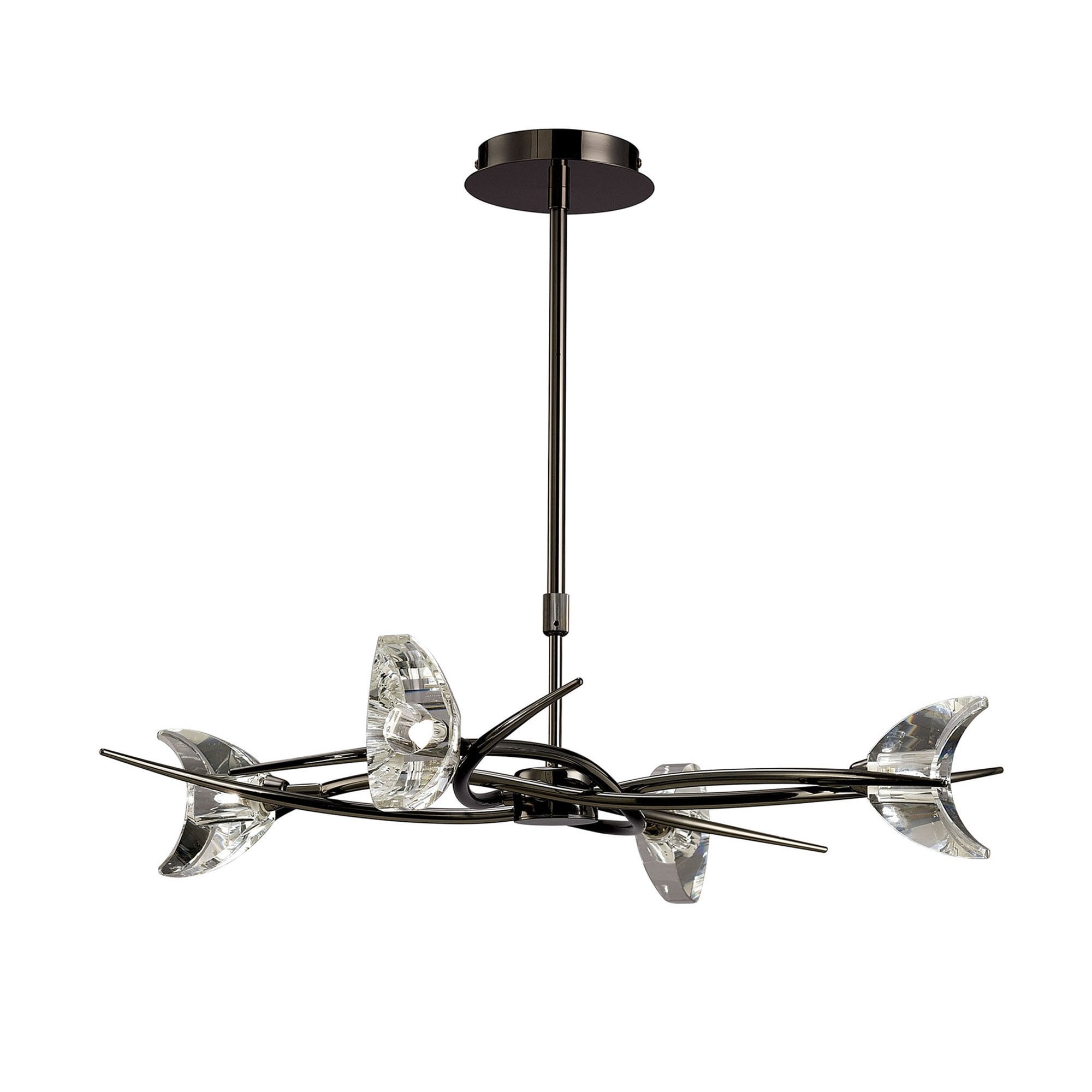 M1453BC Eclipse Telescopic Convertible To Semi Flush 4 Light G9 Black Chrome