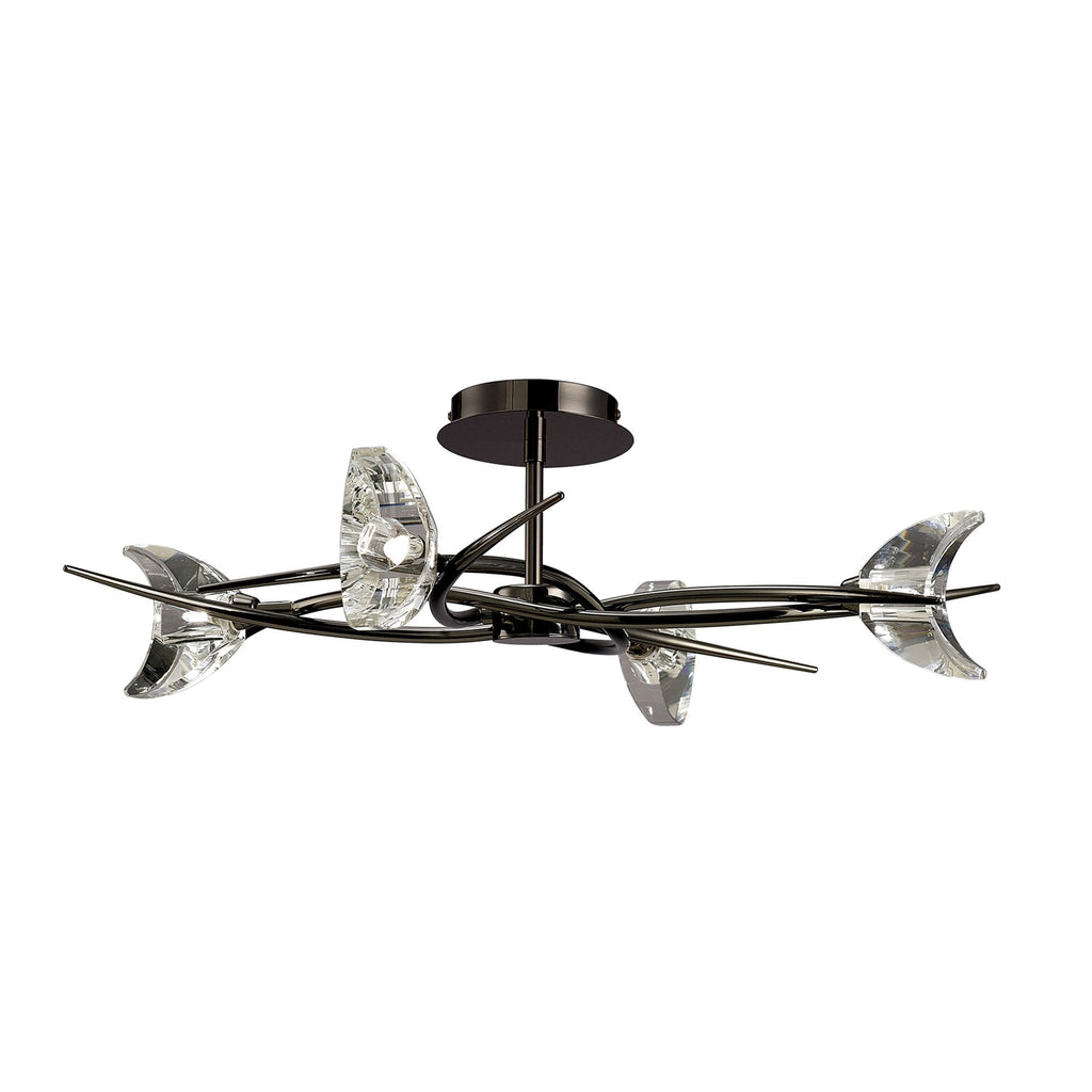 M1453BC Eclipse Telescopic Convertible To Semi Flush 4 Light G9 Black Chrome
