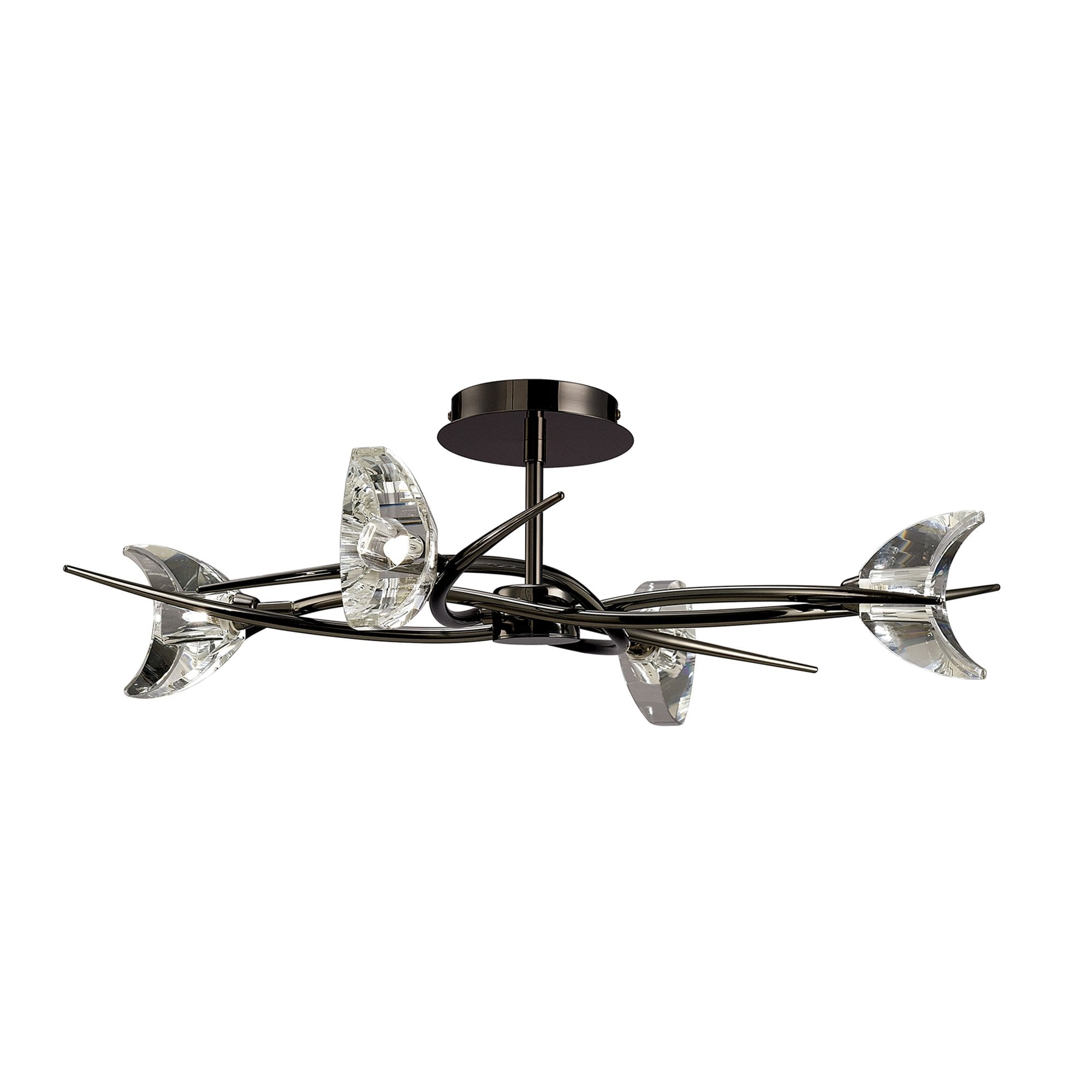 M1453BC Eclipse Telescopic Convertible To Semi Flush 4 Light G9 Black Chrome