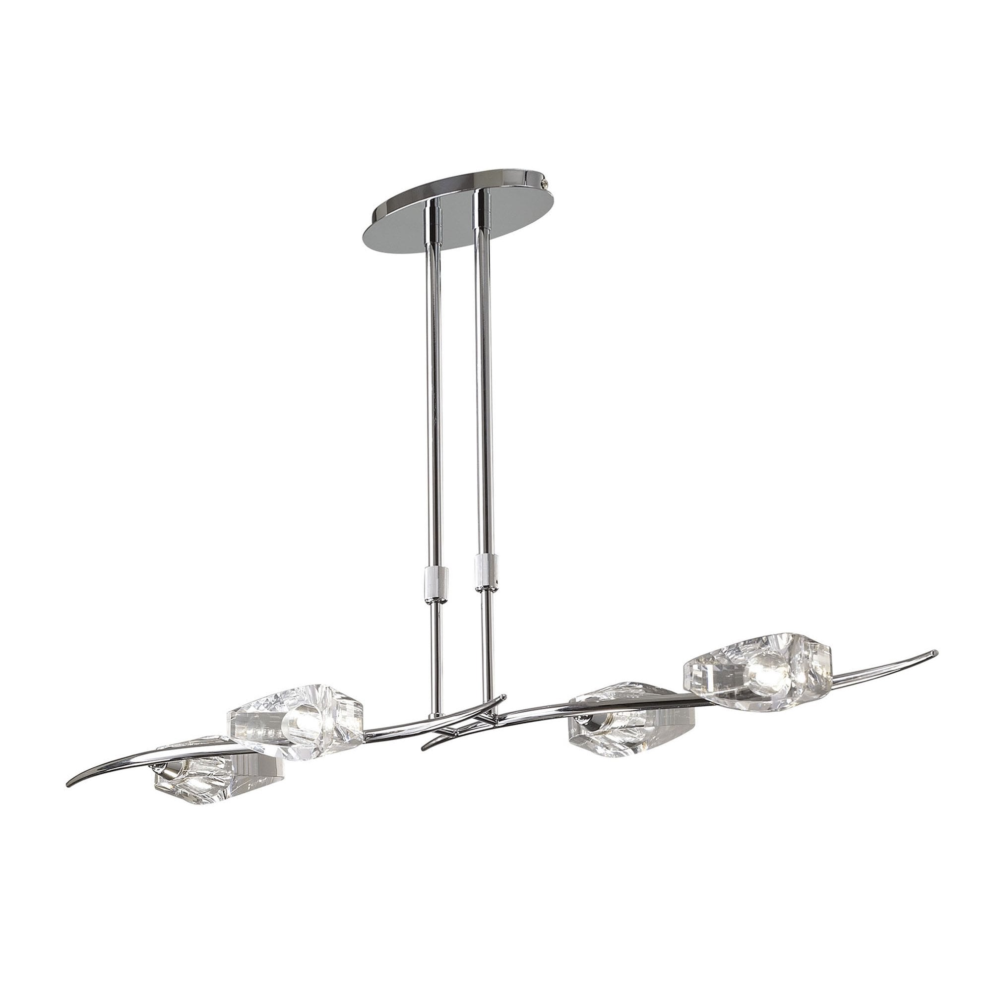 M1456 Eclipse Linear Telescopic 4 Light G9 Bar Polished Chrome