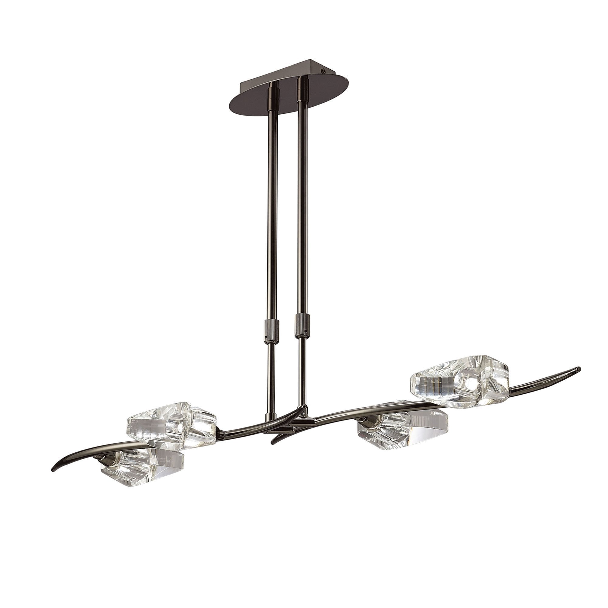 M1456BC Eclipse Linear Telescopic 4 Light G9 Bar Black Chrome