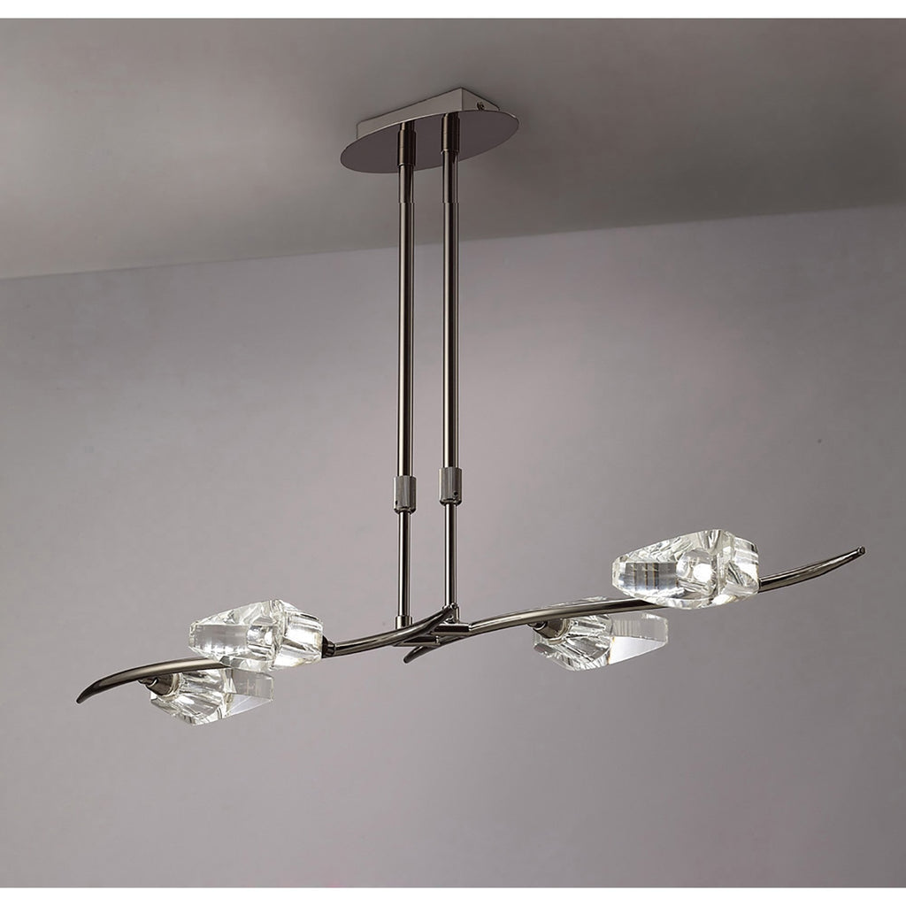 M1456BC Eclipse Linear Telescopic 4 Light G9 Bar Black Chrome
