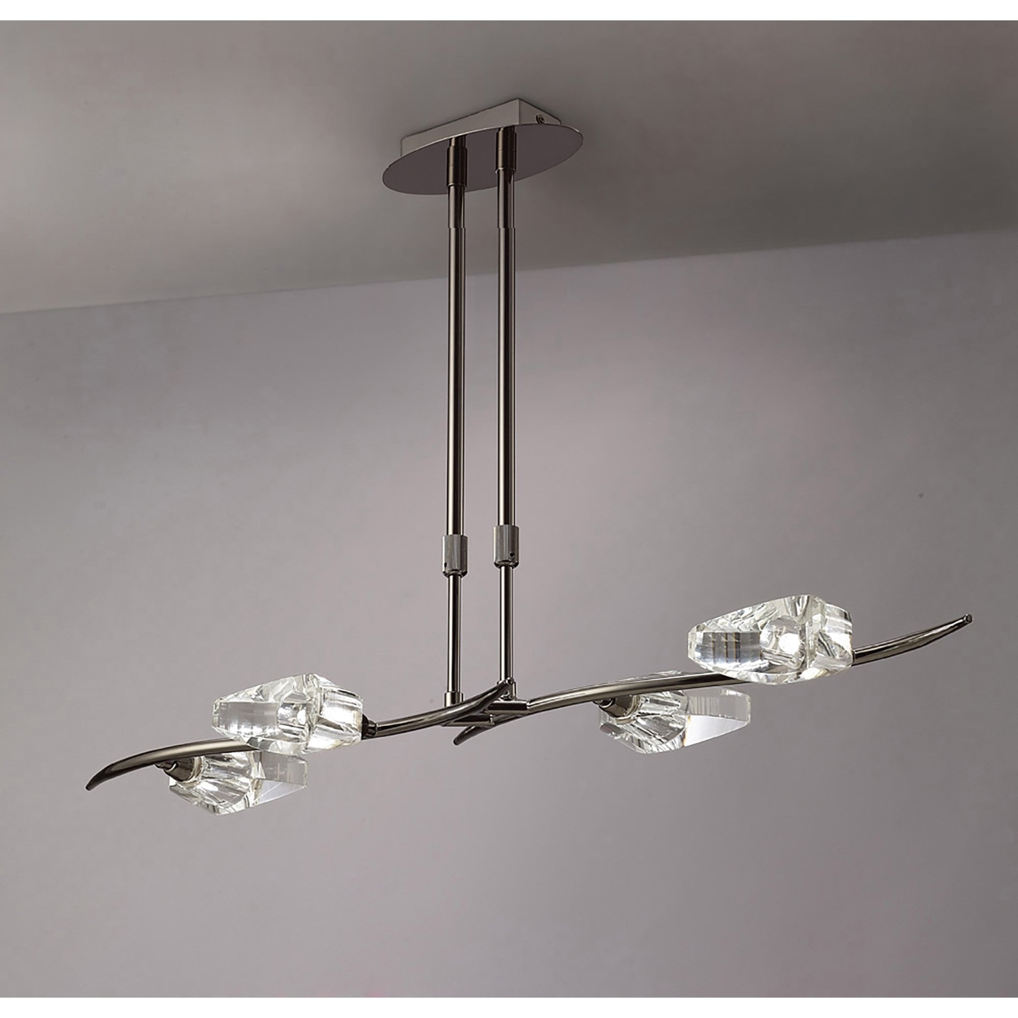M1456BC Eclipse Linear Telescopic 4 Light G9 Bar Black Chrome