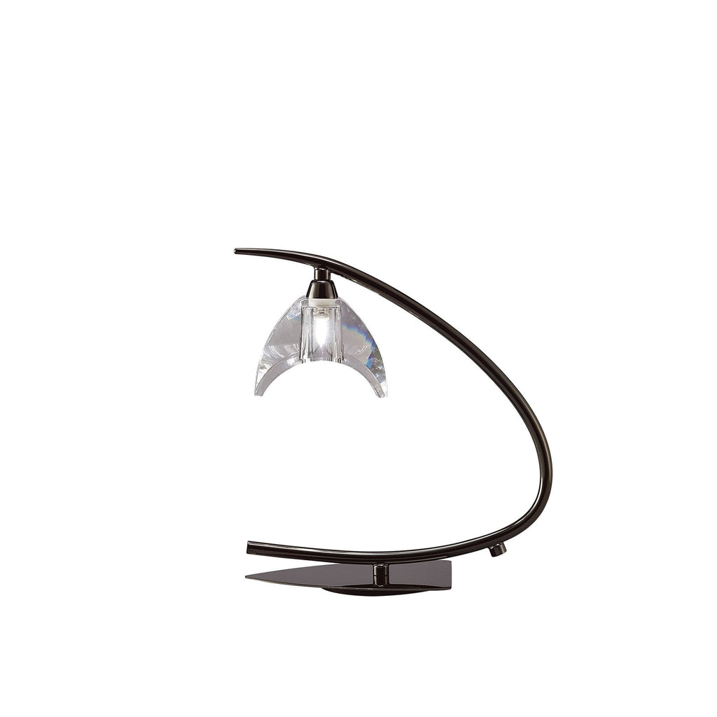 M1458BC Eclipse Table Lamp 1 Light G9 Small Black Chrome