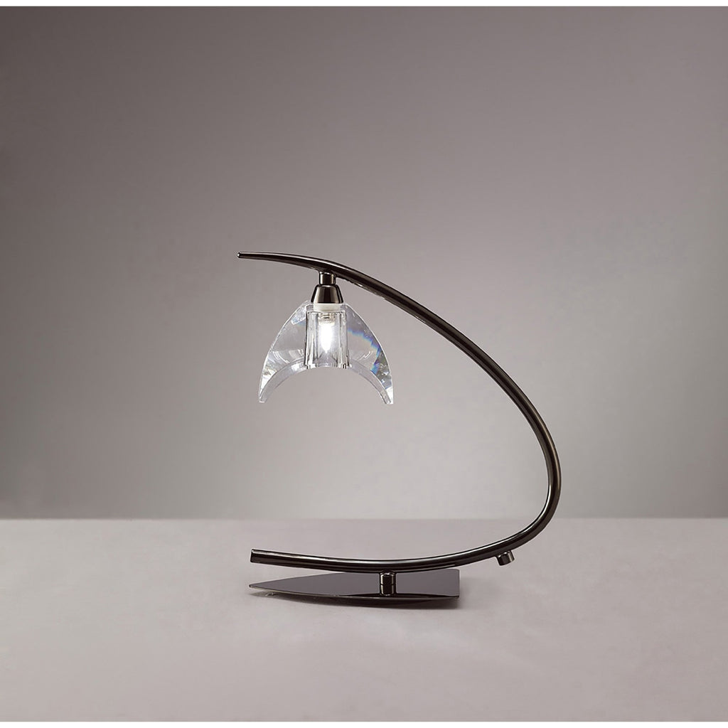 M1458BC Eclipse Table Lamp 1 Light G9 Small Black Chrome