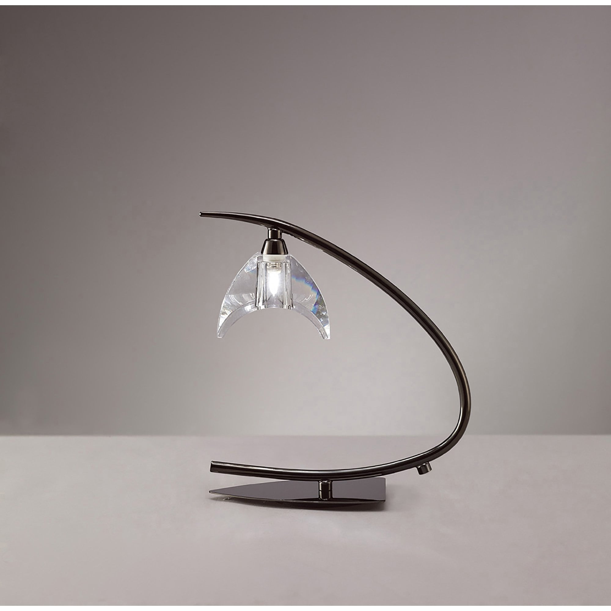 M1458BC Eclipse Table Lamp 1 Light G9 Small Black Chrome