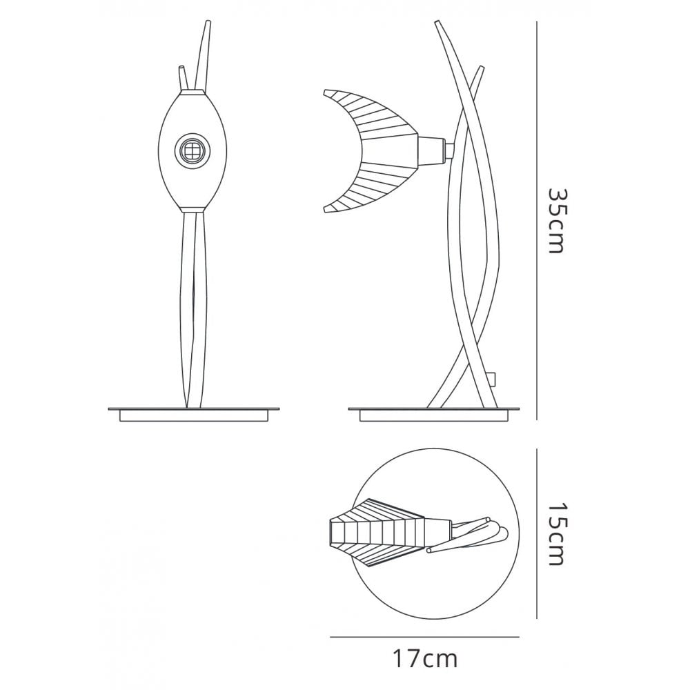 M1459 Eclipse Tall Table Lamp 1 Light G9 Polished Chrome