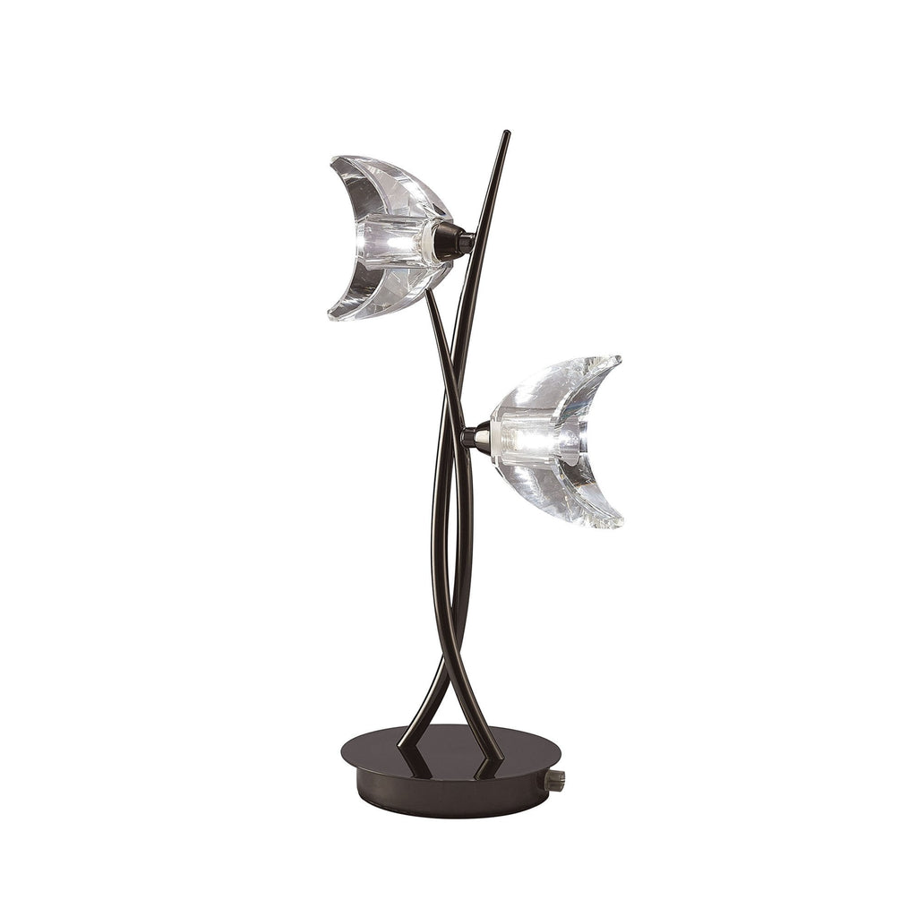 M1460BC Eclipse Table Lamp 2 Light G9 Black Chrome
