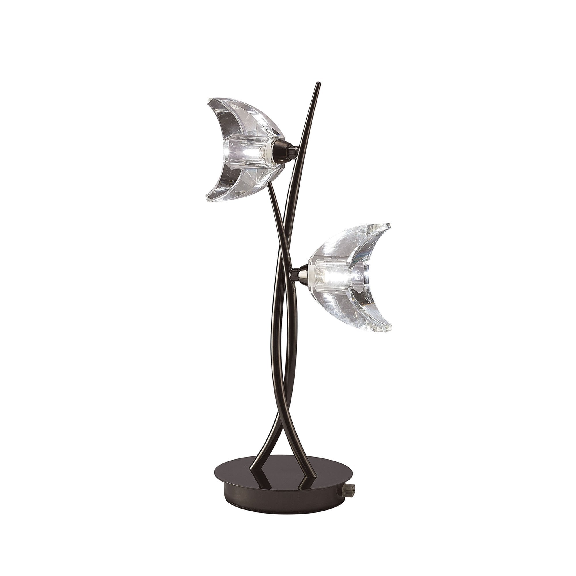 M1460BC Eclipse Table Lamp 2 Light G9 Black Chrome
