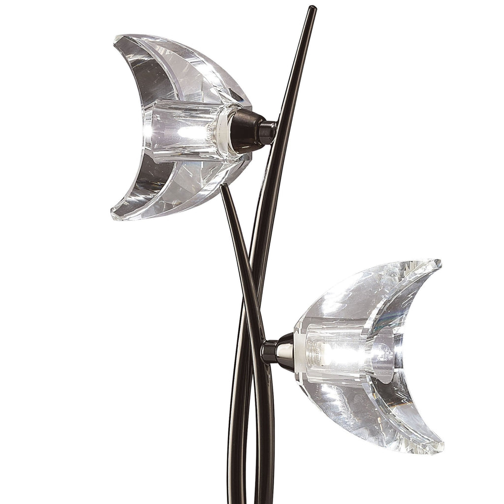 M1460BC Eclipse Table Lamp 2 Light G9 Black Chrome