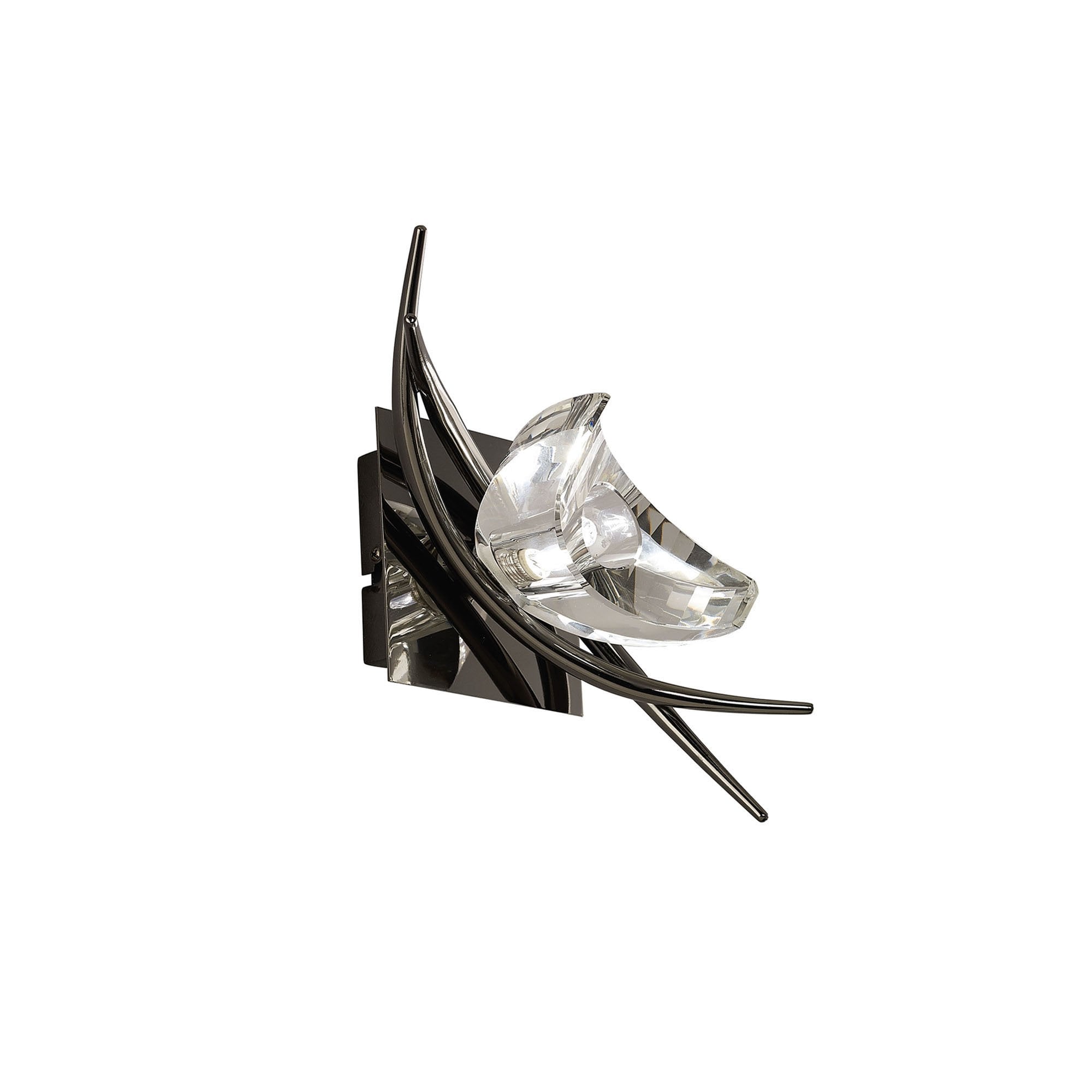 M1461BC/S Eclipse Wall Lamp Switched 1 Light G9 Black Chrome