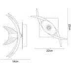 M1461BC/S Eclipse Wall Lamp Switched 1 Light G9 Black Chrome