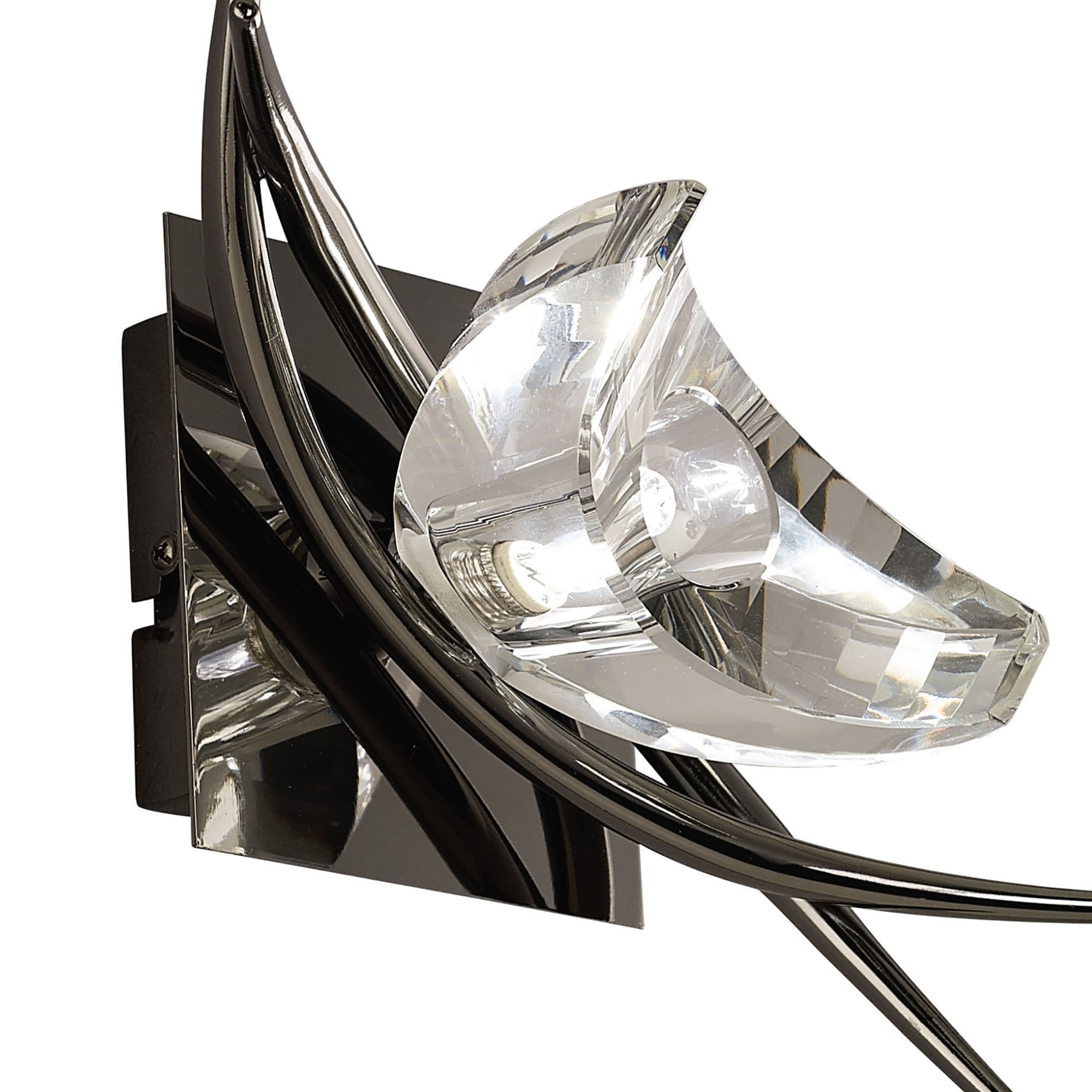 M1461BC/S Eclipse Wall Lamp Switched 1 Light G9 Black Chrome
