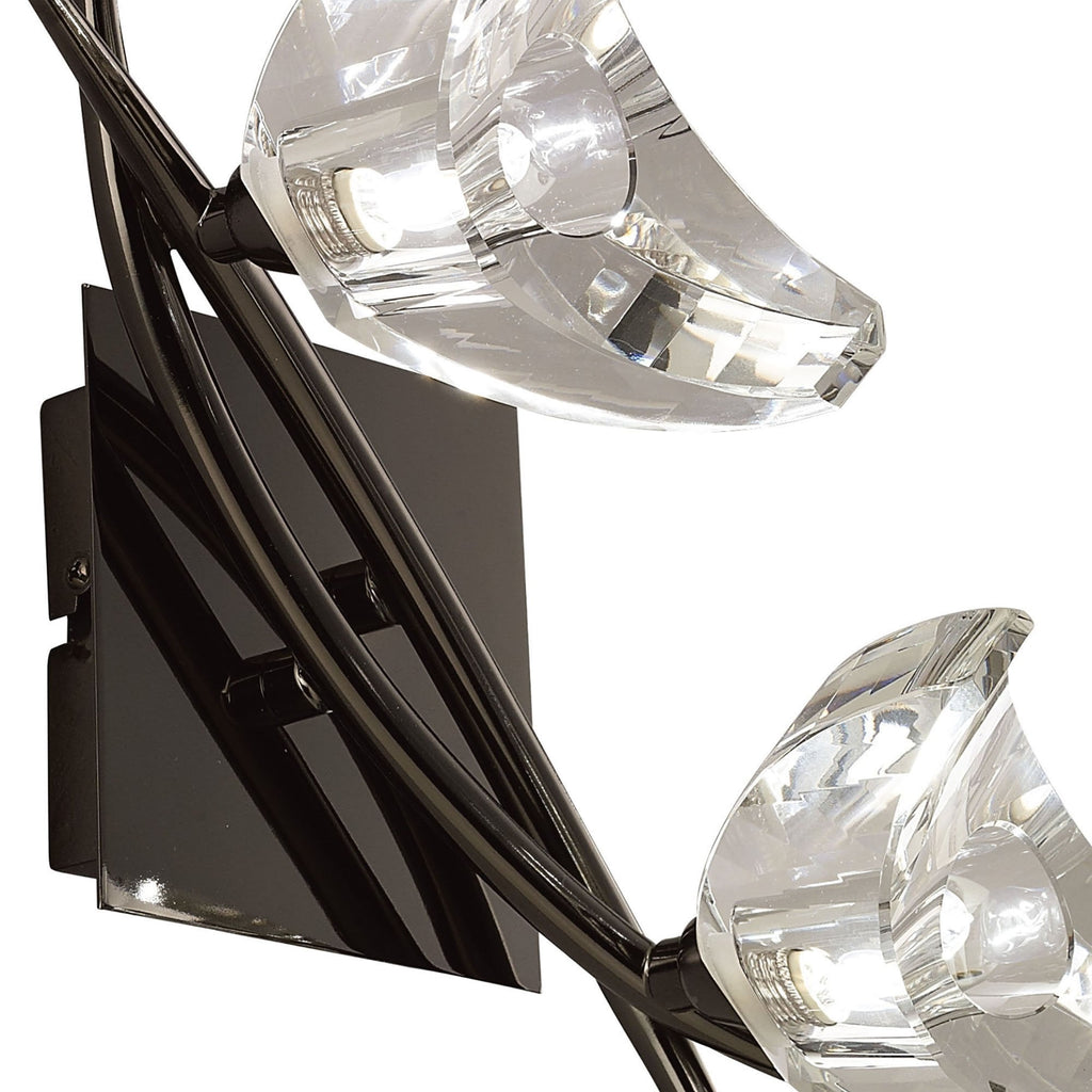 M1462BC/S Eclipse Wall Lamp Switched 2 Light G9 Black Chrome