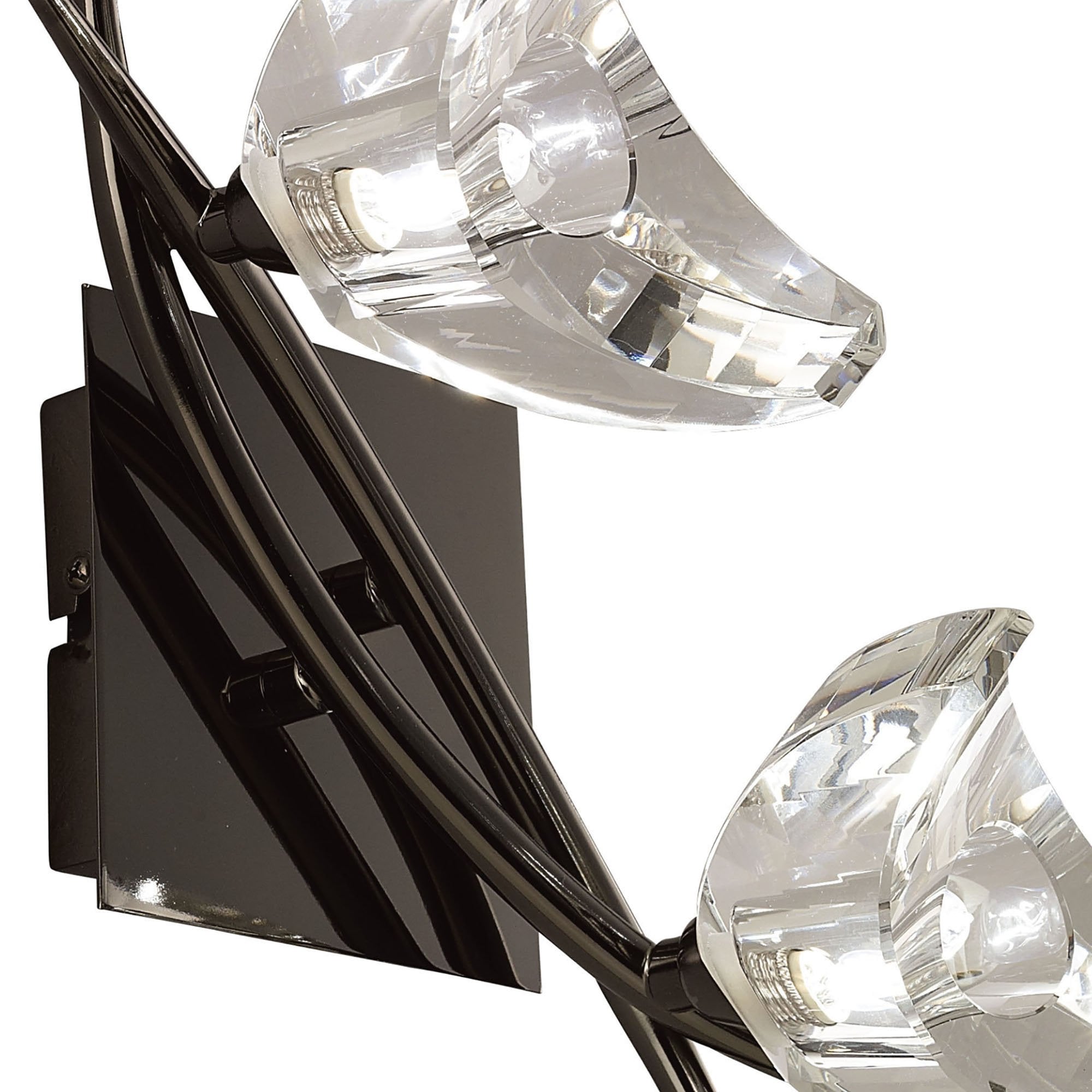 M1462BC/S Eclipse Wall Lamp Switched 2 Light G9 Black Chrome