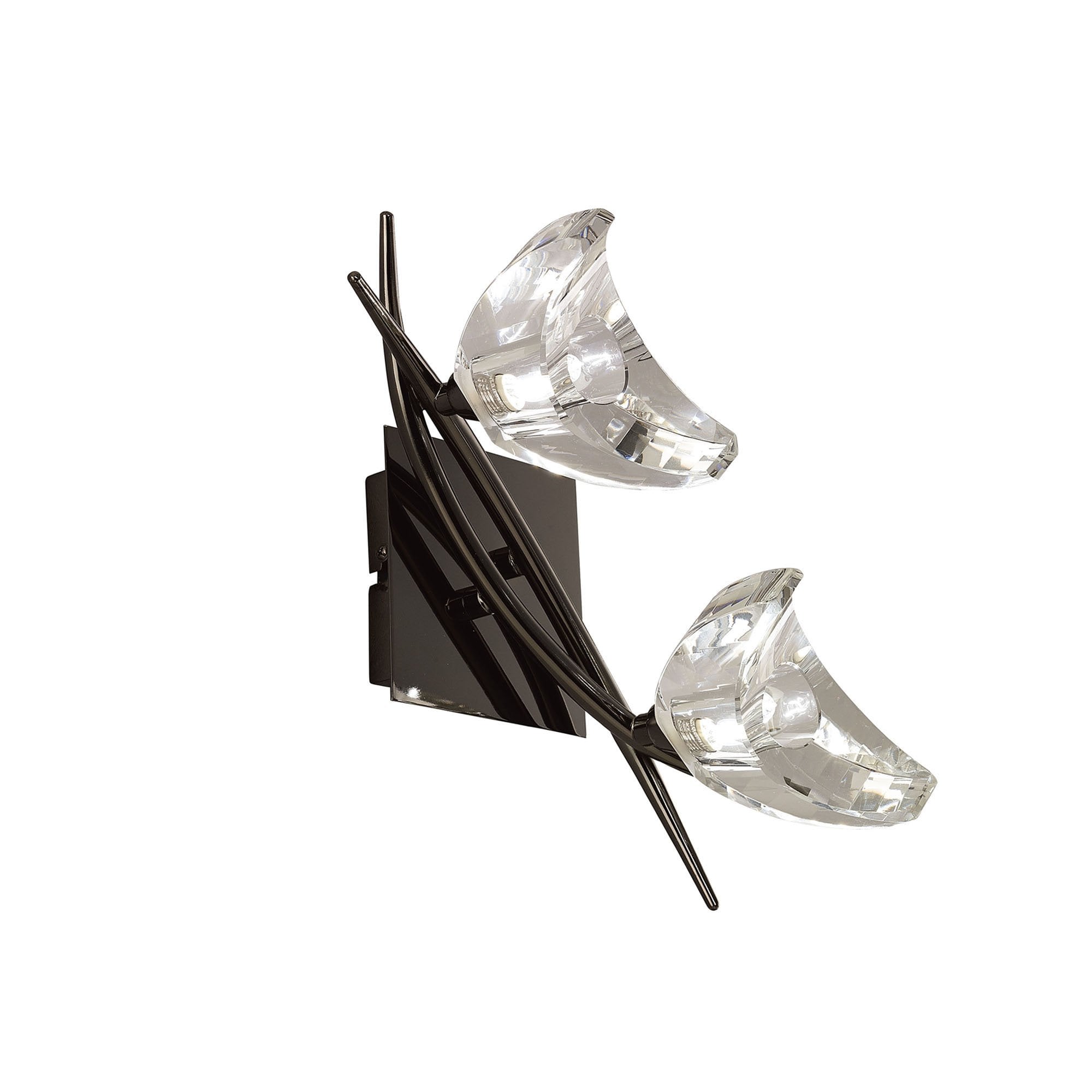 M1462BC Eclipse Wall Lamp 2 Light G9 Black Chrome