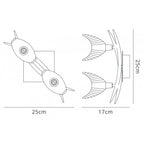 M1462BC Eclipse Wall Lamp 2 Light G9 Black Chrome