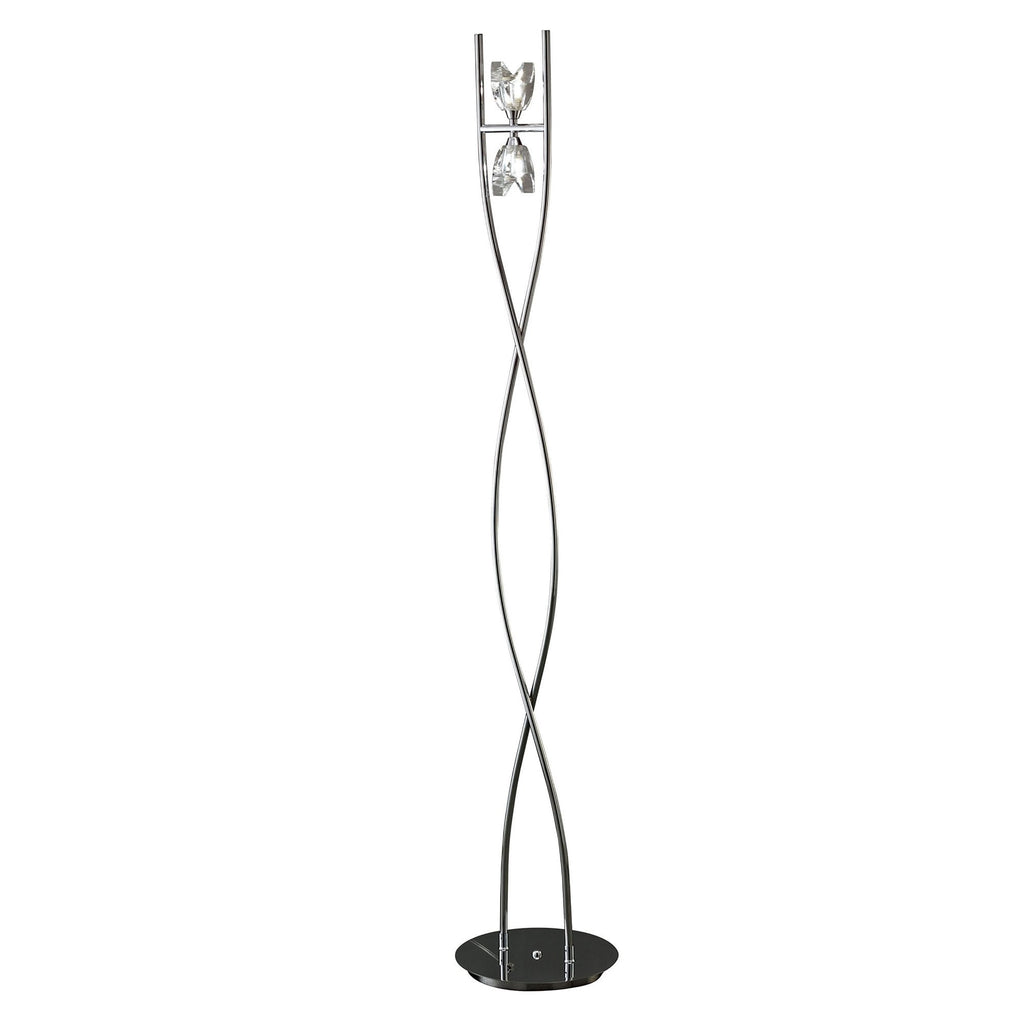 M1463 Eclipse Floor Lamp 2 Light G9 Polished Chrome