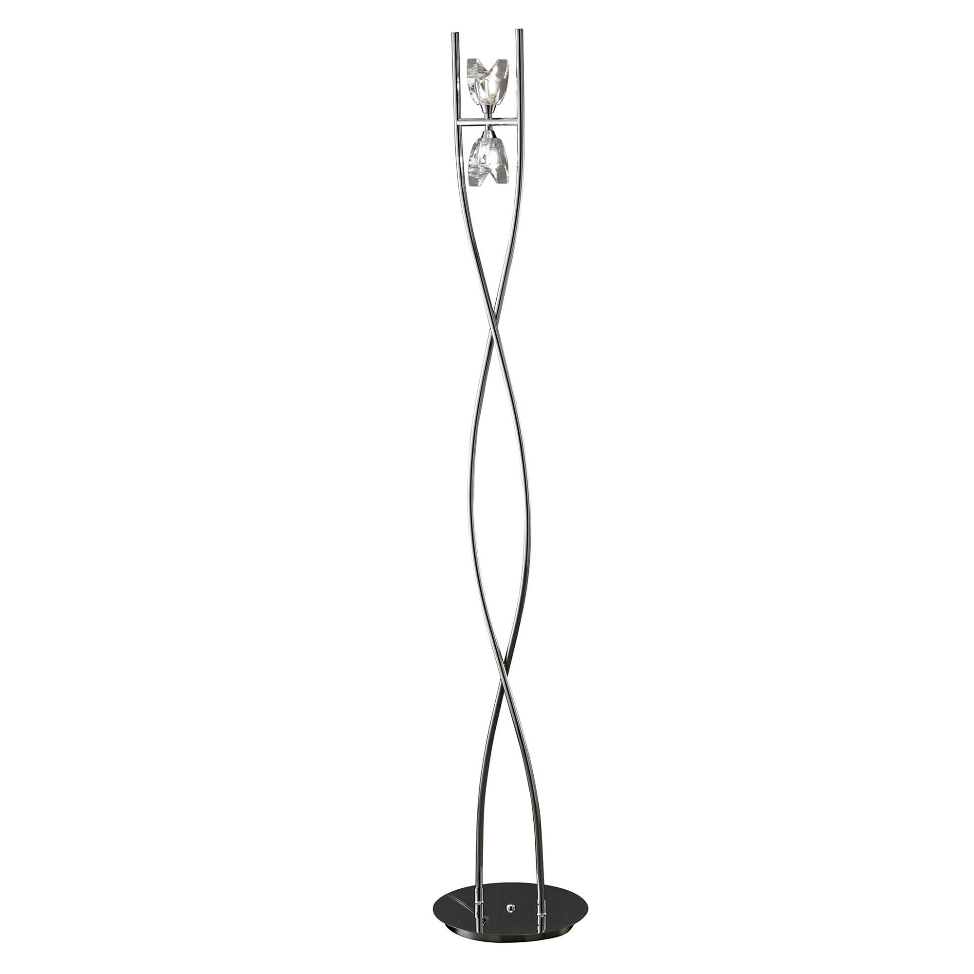 M1463 Eclipse Floor Lamp 2 Light G9 Polished Chrome