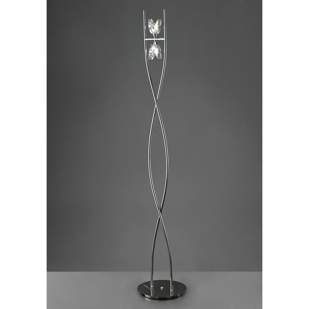 M1463 Eclipse Floor Lamp 2 Light G9 Polished Chrome