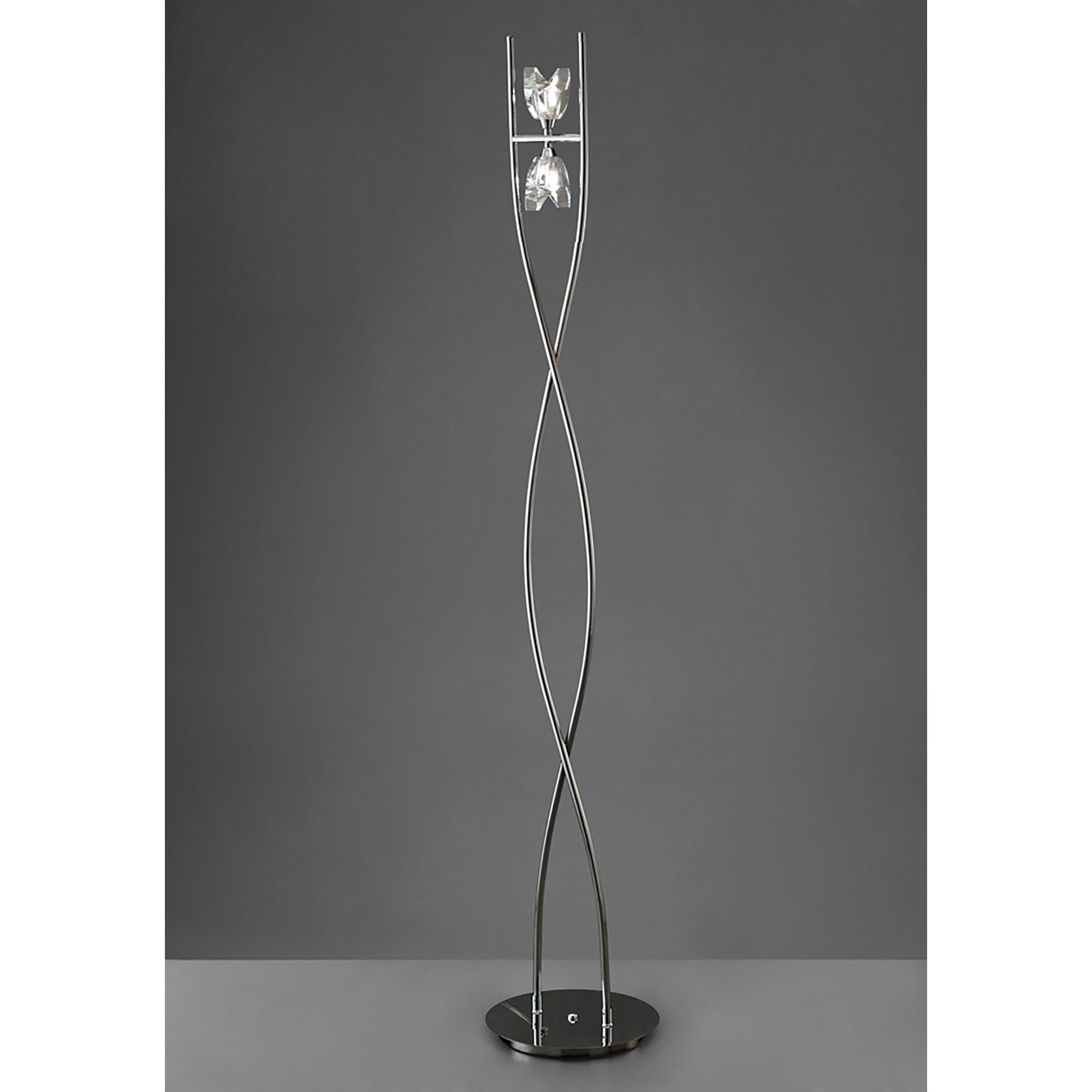M1463 Eclipse Floor Lamp 2 Light G9 Polished Chrome