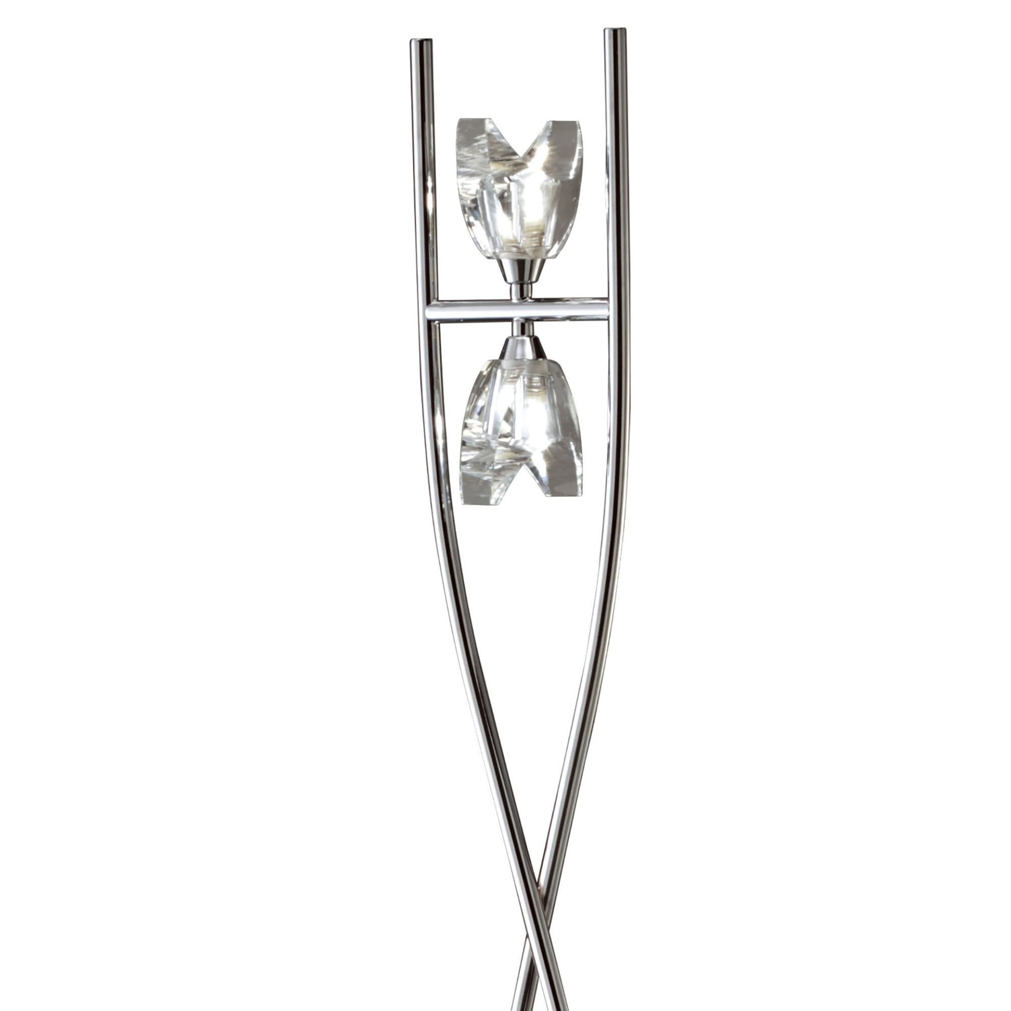 M1463 Eclipse Floor Lamp 2 Light G9 Polished Chrome