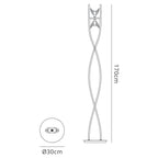 M1463BC Eclipse Floor Lamp 2 Light G9 Black Chrome