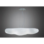 M1880 Eos Outdoor Rectangular Pendant 6 Light E27 Matt White/Opal White