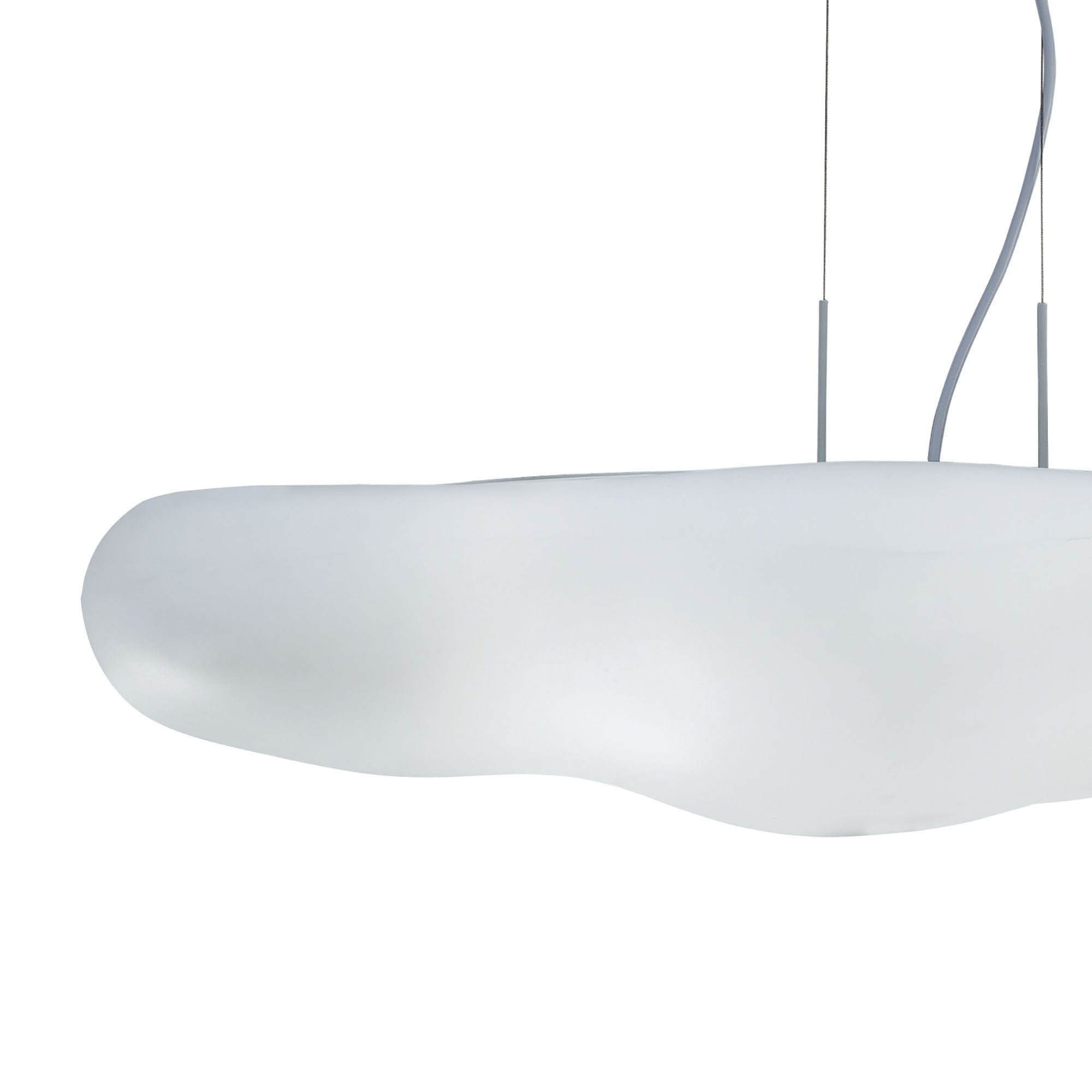 M1880 Eos Outdoor Rectangular Pendant 6 Light E27 Matt White/Opal White