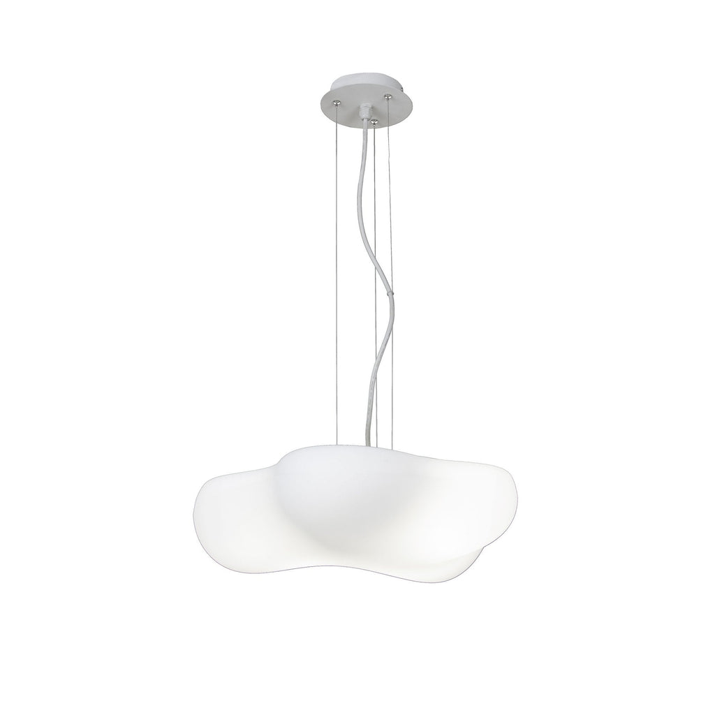 M1883 Eos Outdoor Pendant 4 Light E27 Matt White/Opal White