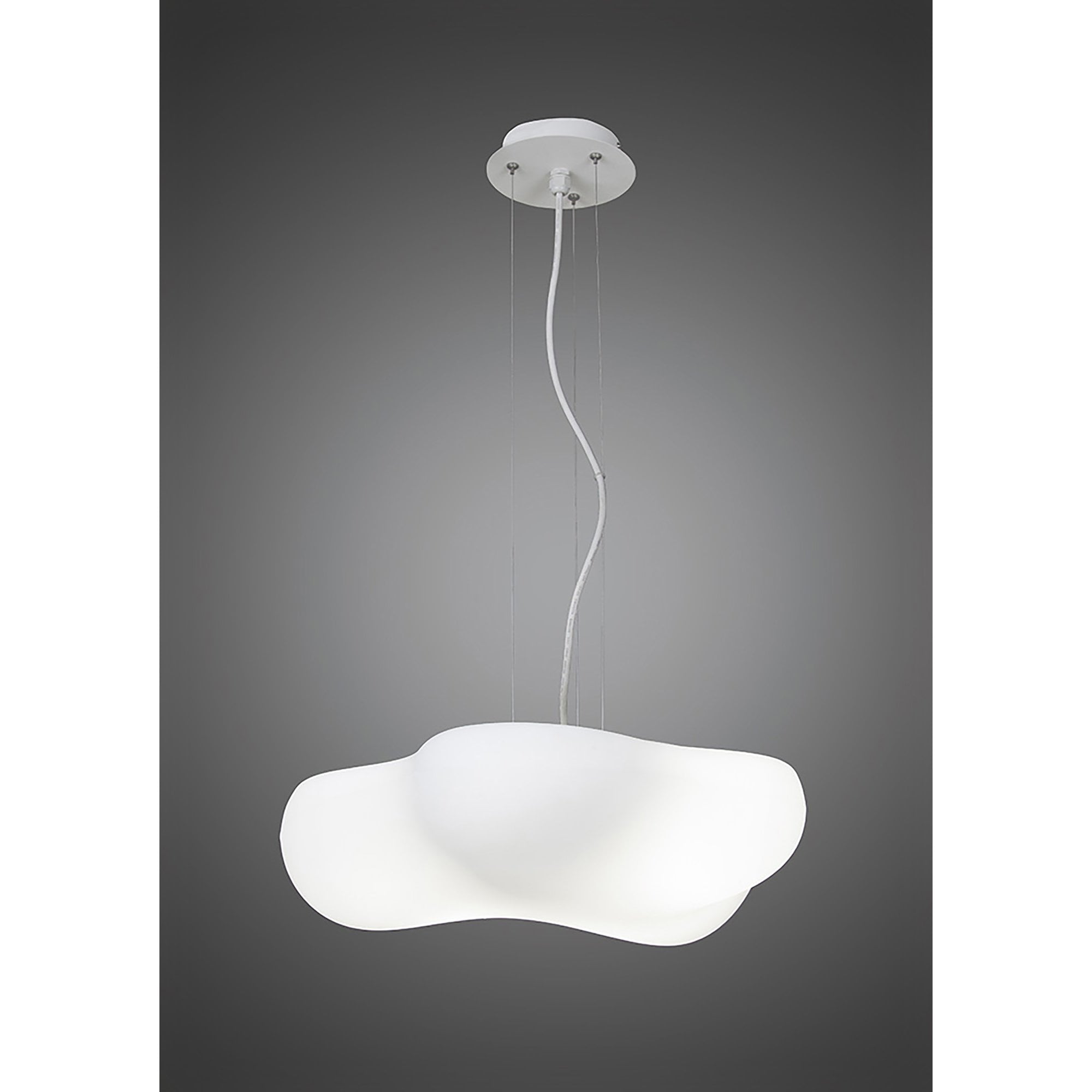 M1883 Eos Outdoor Pendant 4 Light E27 Matt White/Opal White